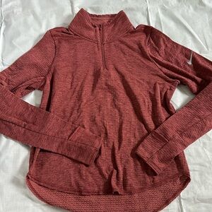 Nike quarter zip, size small, color pink